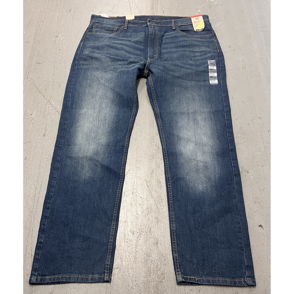Levi's 505 Men's Jeans Size 42x32 Blue Straight‎ Leg Denim Classic Five Pocket